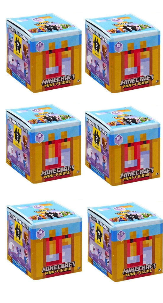 Minecraft Cute Series 18 Mini Figure Mystery Box 6 PACK