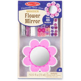 Melissa & Doug Decorate-Your-Own Wooden Pocket-Sized Flower Mirror Craft Kit
