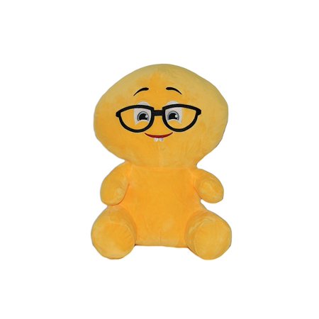 Boy Nerd Face Emoji Huggable Plush - 14"