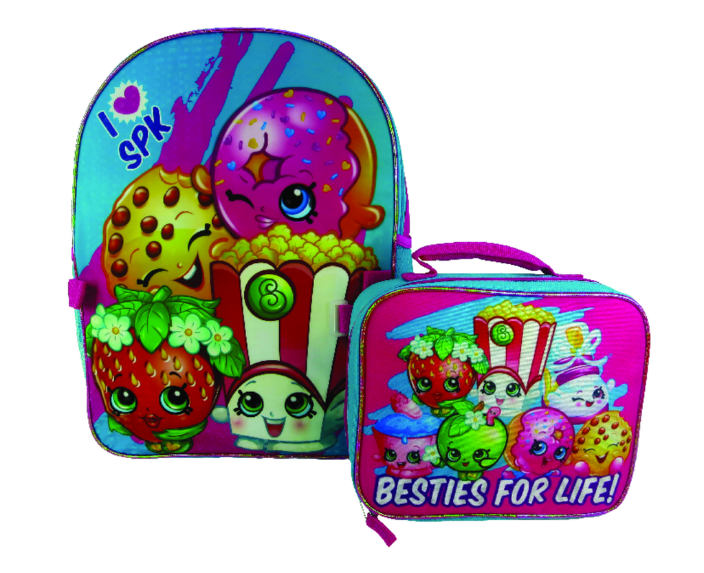 Shopkins 16’’ Besties For Life LG Backpack with Detachable Lunch Bag