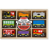 Melissa & Doug Wooden Train Cars (8-Piece Train Set)