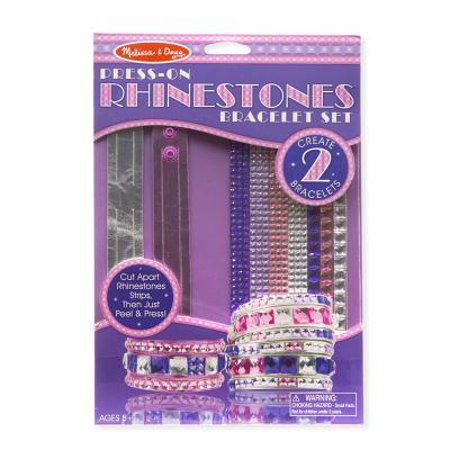 Melissa & Doug Press-On Rhinestones Bracelet-Making Set (Makes 2 Bracelets)