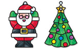 Melissa & Doug Stained Glass Made Easy Craft Kit - Santa and Tree Ornaments