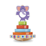 Melissa & Doug First Play Wooden Elephant Rocking Stacker (6 pcs)