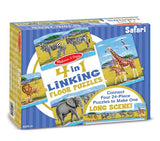 Melissa And Doug Safari 4-In-1 Jumbo Linking Floor Puzzle 96pc