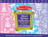 Melissa & Doug Velvet Sticker Collection Book: Princesses, Animals, Fairy Garden - 200+ Stickers