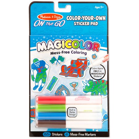 Melissa & Doug On The Go Magicolor Color-Your-Own Sticker Book - Blue