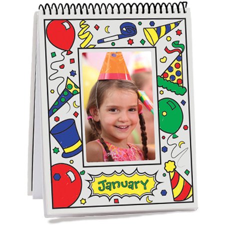 Melissa & Doug Month-by-Month Flip Frame - 12 Photo Borders (4 x 6 inches), 4 Markers