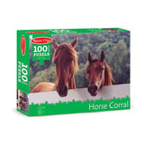 Melissa & Doug Horse Corral Cardboard Jigsaw Puzzle, 100-Piece