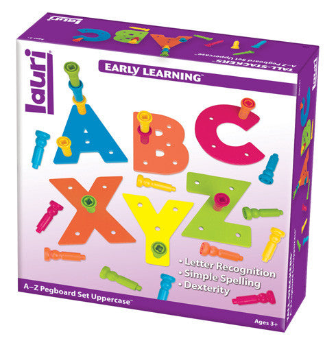 Lauri Educational Tall-Stacker Pegs A to Z Pegboard Set Uppercase 2322