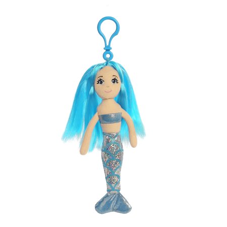 7" Sapphire Clip-On Sea Sparkles Mermaid Aurora Plush