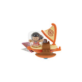 Bundle of 2 |Fisher-Price Little People Disney Princess Parade Floats (Belle & Chip's + Moana's Float Multi)