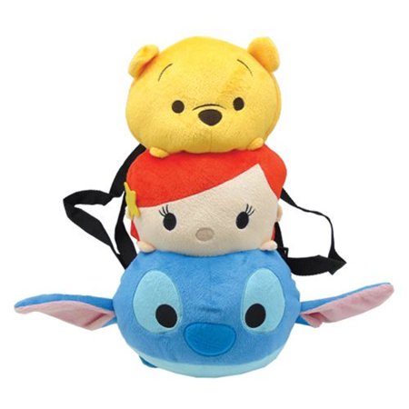 Plush Backpack - Disney - Tsum Tsum Pooh Ariel Stitch New 134857