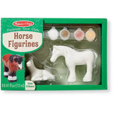 Melissa & Doug Decorate-Your-Own Horse Figurines Craft Kit: 2 Horses to Paint