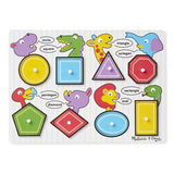 Melissa & Doug Shapes Wooden Peg Puzzle, 8pc