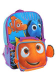 disney finding dory 16"" full size backpack w/ detachable lunch bag