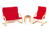 GuideCraft Kids Indoor Playschool Kindergarden Furniture Dcor Accessories Set Kiddie Rocker Reading Area -Red