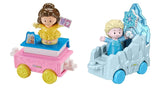 Bundle of 2 |Fisher-Price Little People Disney Princess, Parade Floats (Belle & Chip's + Elsa Frozen 2)