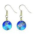 GeoToys Earth Marble Earrings