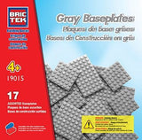 Brictek Baseplates 17 assorted - grey 19015