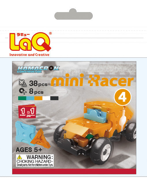 LaQ Hamacron Constructor - Mini Racer 4 - Orange LAQ001535 by LaQ Blocks