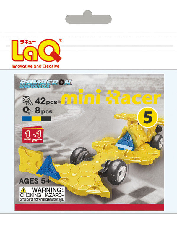 LaQ Hamacron Constructor - Mini Racer 5 - Yellow LAQ001542 by LaQ Blocks