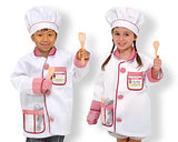 Melissa & Doug Chef Role Play Costume Dress -Up Set With Realistic Accessories, Adult Unisex, Size: One Size, Red/Gold/red