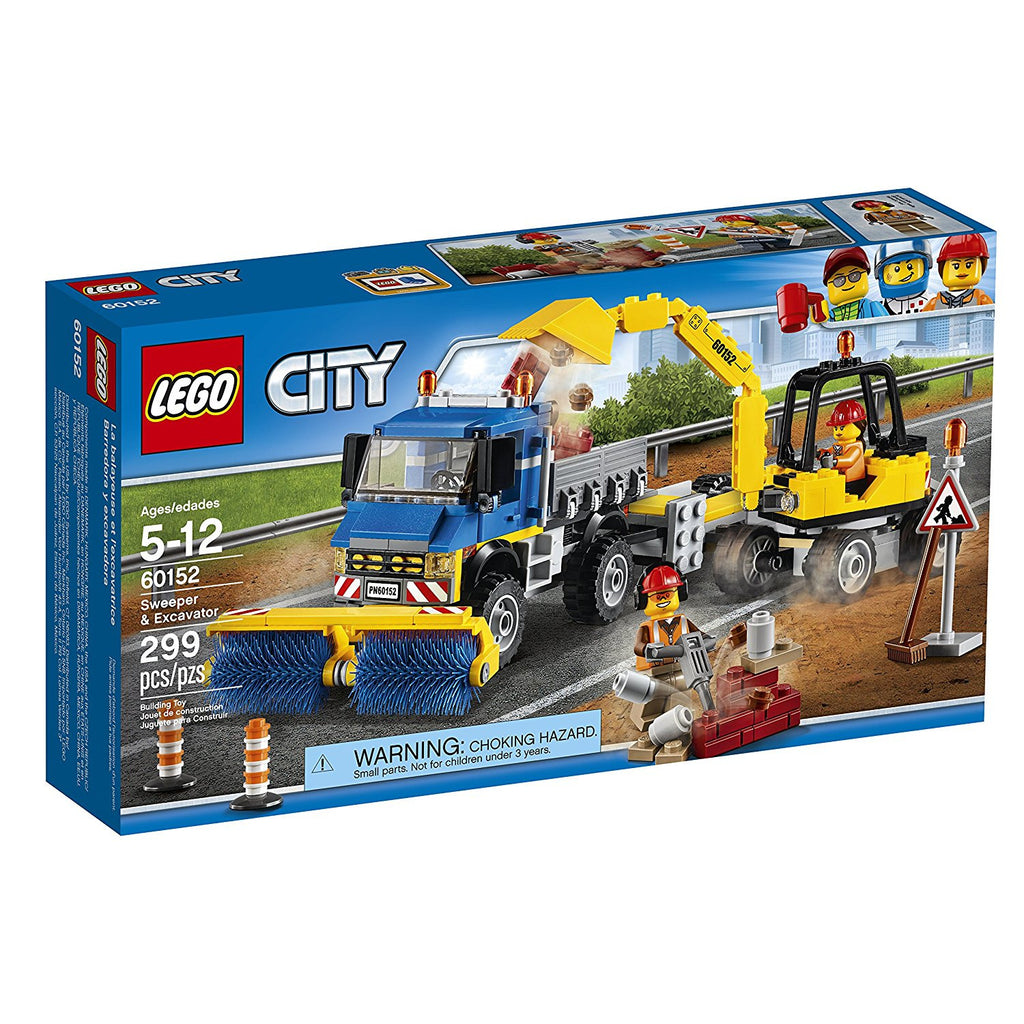 LEGO City Great Vehicles Sweeper & Excavator 60152 Building Toy