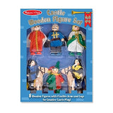 Melissa & Doug Castle Poseable Wooden Doll Set (8pc) for Castle and Dollhouse (3-4 inches each)