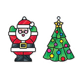 Melissa & Doug Stained Glass Made Easy Craft Kit - Santa and Tree Ornaments