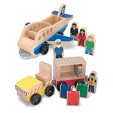 Melissa & Doug Whittle World Plane and Luggage Carrier Set