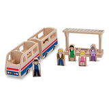 Melissa & Doug 'Whittle World' Wooden Train & Platform Toy Blue One Size