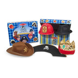 Melissa & Doug Top This! Dress-Up Hats Role Play Costume Collection - 5, Including Cowboy, Pirate, Adult Unisex, Size: One Size