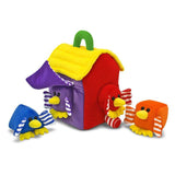 Melissa & Doug Bird House Shape Sorter Soft Baby and Toddler Toy With Handle