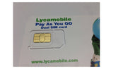 Lycamobile Triple Cut 4G LTE All-in-one Proloaded $19/plan Sim Card w/ Free Style Pen