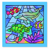Melissa & Doug Peel and Press Stained Glass Sticker Set: Undersea Fantasy - 100+ Stickers, Frame