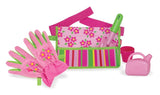 Melissa & Doug Sunny Patch Blossom Bright Garden Tool Belt Set With Gloves, Trowel, Watering Can, and Pot