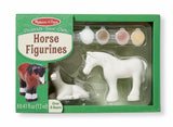 Melissa & Doug Decorate-Your-Own Horse Figurines Craft Kit: 2 Horses to Paint