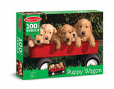 Melissa & Doug Puppy Wagon Cardboard Jigsaw Puzzle, 100-Piece