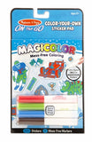 Melissa & Doug On The Go Magicolor Color-Your-Own Sticker Book - Blue
