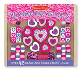 Melissa & Doug Shimmering Hearts Wooden Bead Set
