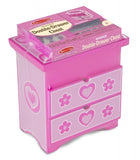 Melissa & Doug Decorate-Your-Own Double-Drawer Chest Craft Kit: 72 Foil Letter Stickers, 26 Gem Stickers, 2 Glitter Glues, and More