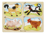 Melissa & Doug 4-in-1 Peg Puzzle - Farm