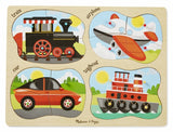 Melissa & Doug 4-in-1 Peg Puzzle - Vehicles