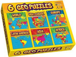GeoToys 6 Geopuzzles - One Box