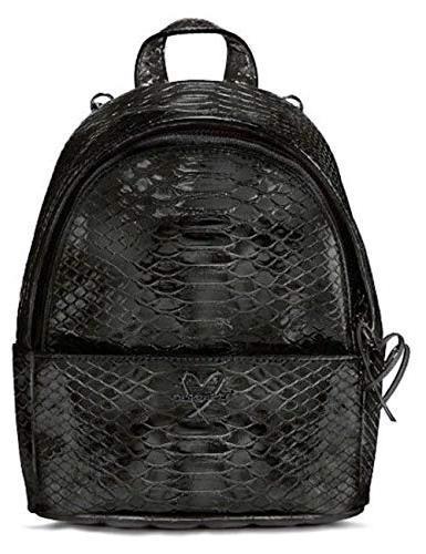 Victoria's Secret Backpack Luxe Python City Shiny Black Mini Purse Handbag