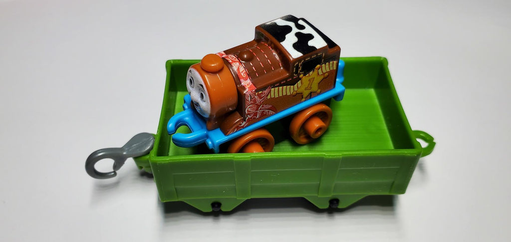 Thomas the Train Minis with Cargo Wagon - GHM65 - Cowboy Thomas