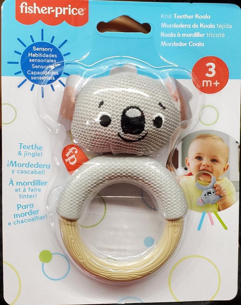 Fisher-Price Knit Teether Koala, Baby Teething Toy