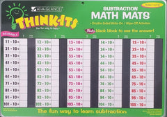 Think-Its Reusable Double-Sided Math Mats - Subtraction - The Fun way to learn
