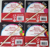Bundle of 4: Melissa Doug Mini Scratch Art Notes |Hearts, Rainbow, Neon and Princess Pink Glitter)